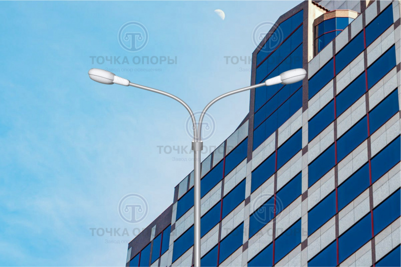 К2-1,0-1,0-180-Ф4 двухрожковый разнонаправленный под 180° консольный кронштейн