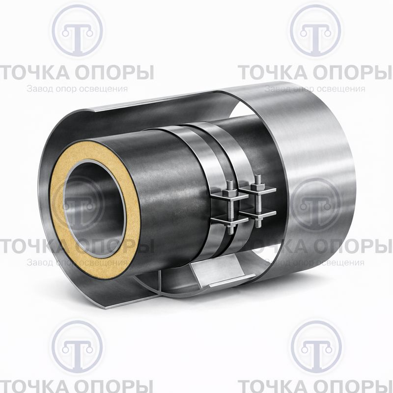 Скользящая опора для прокладки в футляре трубы ППУ 108/180/377