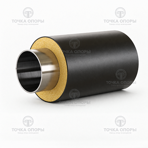 Труба стальная оцинкованная в ППУ-изоляции 630х10 мм ГОСТ 30732-2006